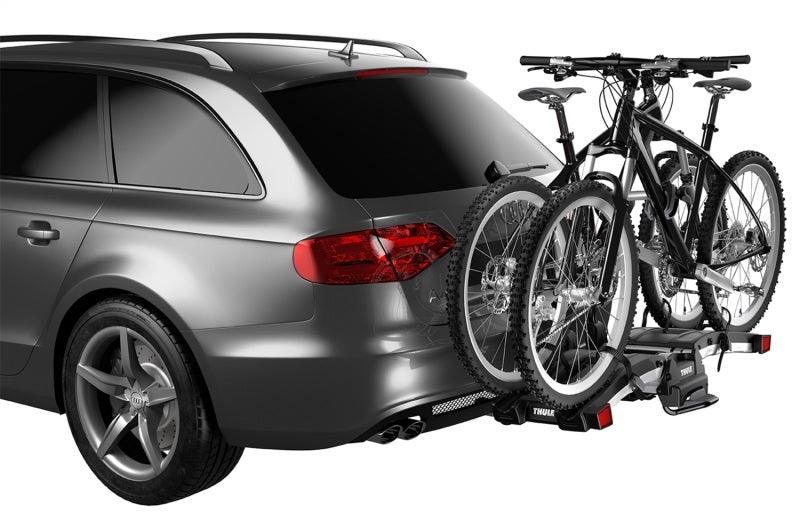 Thule EasyFold XT 2 - Fully Foldable Platform Hitch Bike Rack (Up to 2 Bikes) - Black/Silver - Corvette Realm