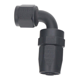 DeatschWerks 6AN Female Swivel 90-Degree Hose End CPE - Anodized Matte Black - Corvette Realm