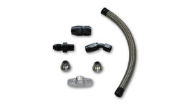 Vibrant Univ Top Mount Oil Drain Kit incl 20in Teflon lined S.S. hose Fitting - Corvette Realm