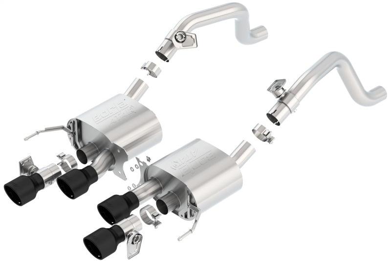 Borla 14-18 C7 Corvette Stingray Axle-Back ATAK Exhaust 2.75in To Muffler Dual 2.75in Out 4.25in Tip - Corvette Realm