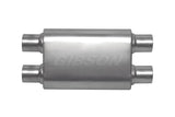 Gibson CFT Superflow Dual/Dual Oval Muffler - 4x9x18in/2.5in Inlet/2.5in Outlet - Stainless