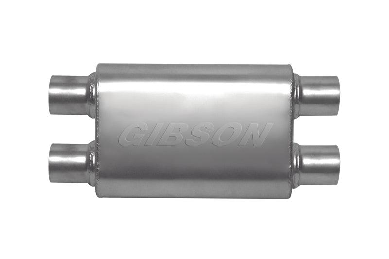 Gibson MWA Superflow Dual/Dual Oval Muffler - 4x9x14in/3in Inlet/3in Outlet - Stainless - Corvette Realm