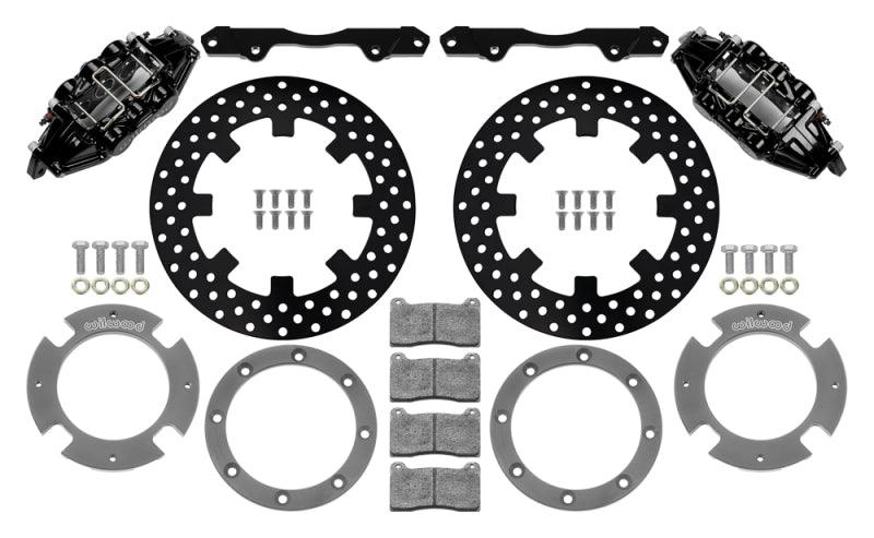 Wilwood 17-21 Can-Am X3RS Black 6-Piston Front Kit 11.25in - Drilled Rotors - Corvette Realm