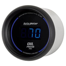 Load image into Gallery viewer, Autometer Cobalt Digital 52.4mm Black 0-100psi Oil Pressure Gauge - Corvette Realm