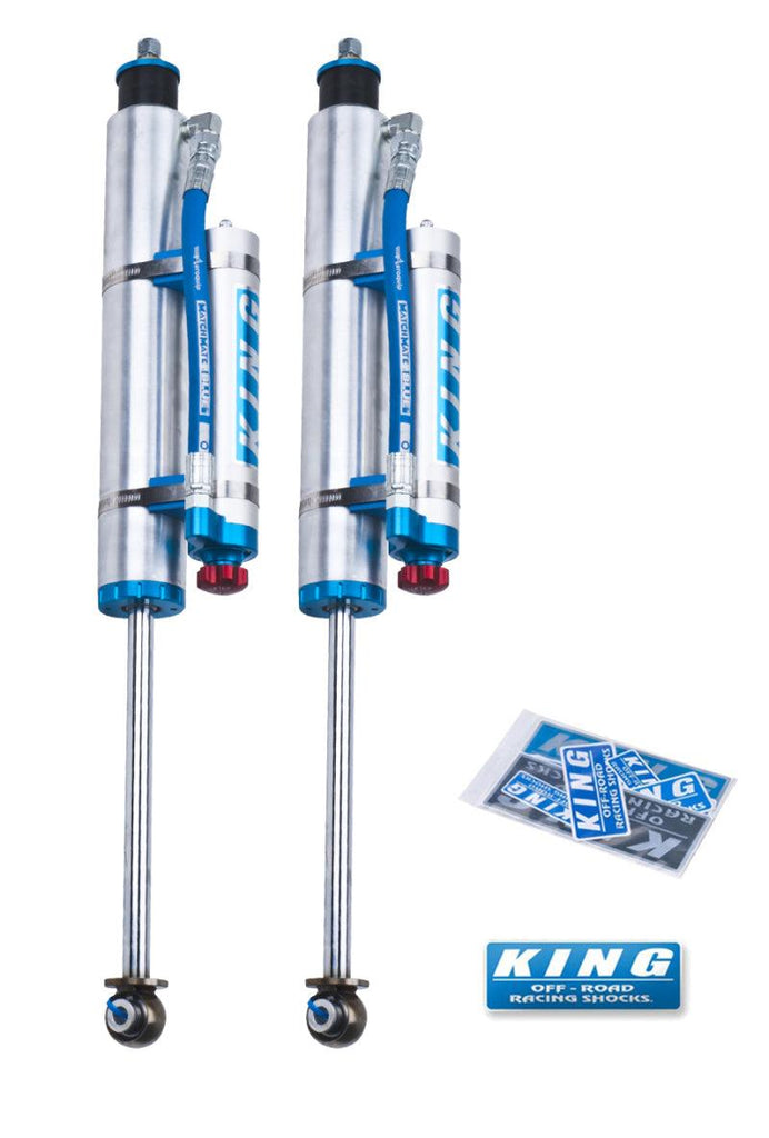 King Shocks 97-06 Jeep Wrangler TJ Front 2.5 Dia Piggy Hose Res Shock 3-5in Lift w/Adjuster (Pair) - Corvette Realm