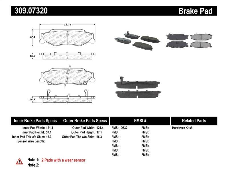 StopTech Performance 04-08 Cadillac XLR/XLR-V / 97-10 Chevrolet Corvette Rear Brake Pads - Corvette Realm