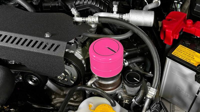 Perrin 2015+ Subaru WRX/STI Oil Filter Cover - Hyper Pink - Corvette Realm