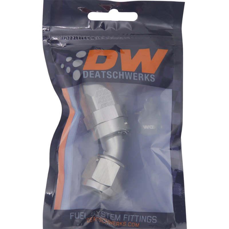 DeatschWerks 8AN Female Swivel 45-Degree Hose End PTFE (Incl. 1 Olive Insert) - Corvette Realm