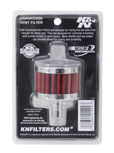 Load image into Gallery viewer, K&amp;N Steel Base Chrome Top Crankcase Vent Filter 1/2in. Vent / 2in. OD / 1-1/2in. Height - Corvette Realm