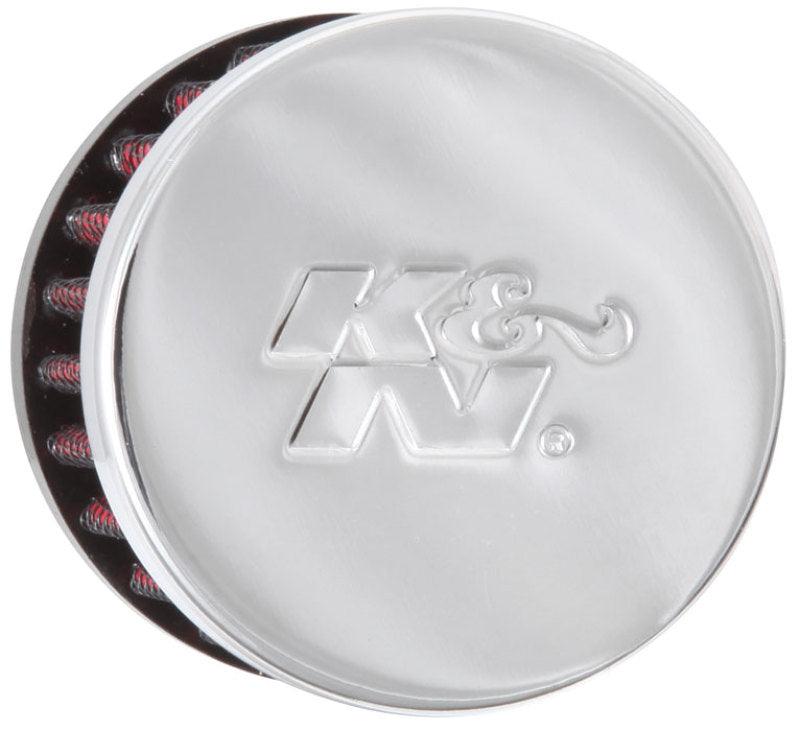 K&N 0.625 inch ID 2 inch OD 1.5 inch H Clamp On Crankcase Vent Filter - Corvette Realm