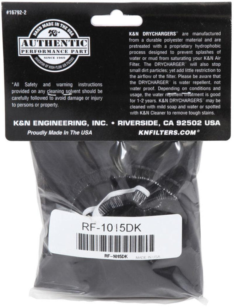 K&N Air Filter Wrap Drycharger - Black - Corvette Realm