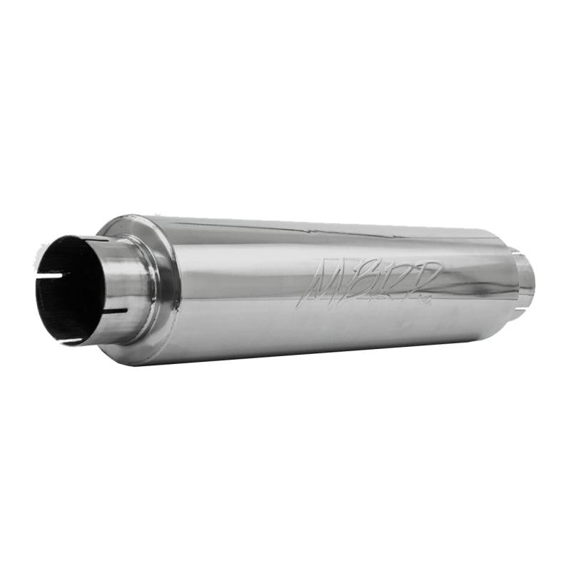 MBRP Universal Quiet Tone Muffler 4in Inlet/Outlet 24in Body 6in Dia 30in Overall T409 - Corvette Realm