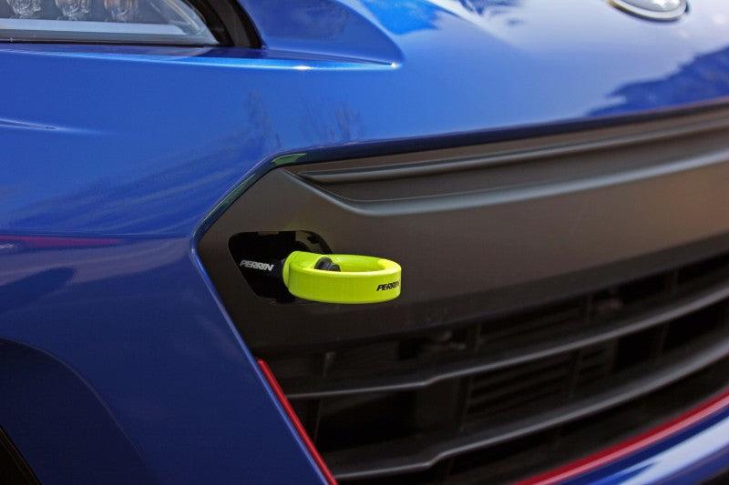 Perrin 18-21 WRX/STI / 13-20 BRZ / 17-20 Toyota 86 Front Tow Hook Kit - Neon Yellow - Corvette Realm