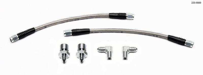 Wilwood GM 1500/2500 Rear (w/13in Rotor) 10in OAL Flexline Brake Hose w/Fittings - Corvette Realm