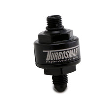 Load image into Gallery viewer, Turbosmart Billet Turbo Oil Feed Filter w/ 44 Micron Pleated Disc AN-4 Male to AN-4 ORB- Black - Corvette Realm