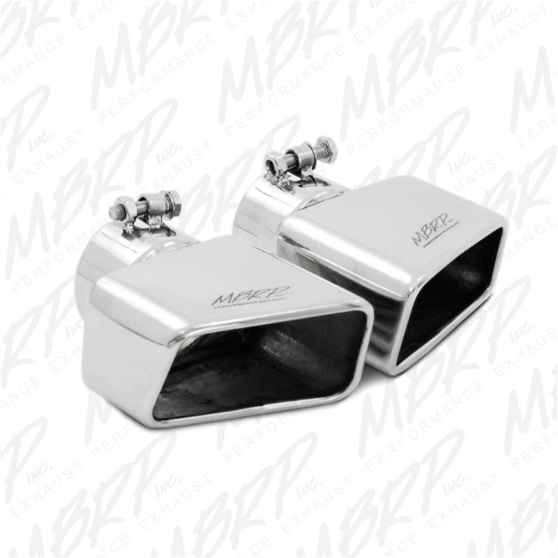 MBRP Universal Tip 4.50in x 2.75in ID Rectangle Angled Cut 3in OD Inlet 7in Lgth T304 Passenger Side - Corvette Realm