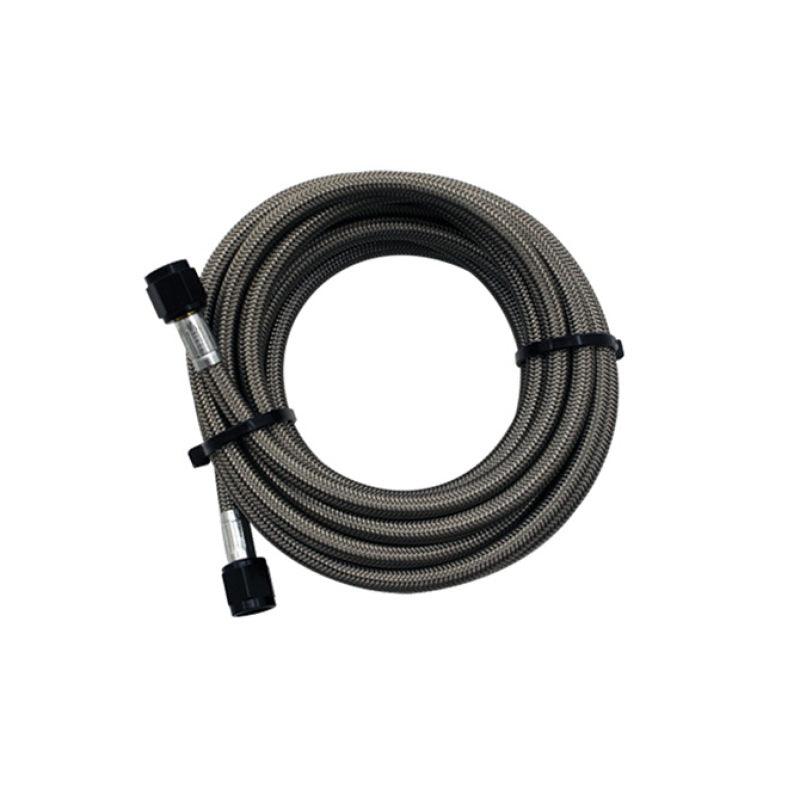 Snow Performance 5ft Stainless Steel Braided Water Line (4AN Black) - Corvette Realm