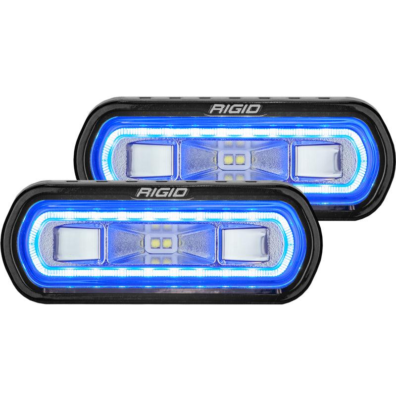 Rigid Industries SR-L Series Surface Mount LED Spreader Pair w/ Blue Halo - Universal - Corvette Realm