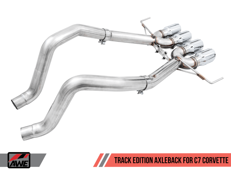AWE Tuning 14-19 Chevy Corvette C7 Z06/ZR1 (w/o AFM) Track Edition Axle-Back Exhaust w/Chrome Tips - Corvette Realm