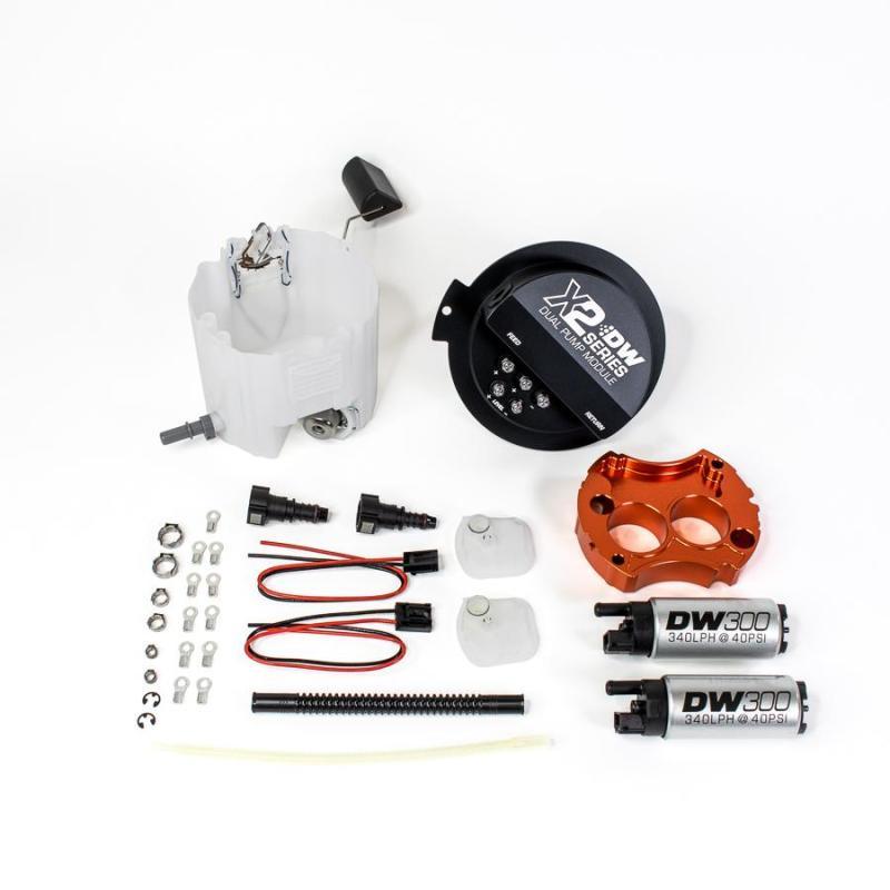 DeatschWerks 10-15 Chevy Camaro LS 3.7 V6/ SS LS3 X2 Series Fuel Pump Module w 2 DW300s - Corvette Realm