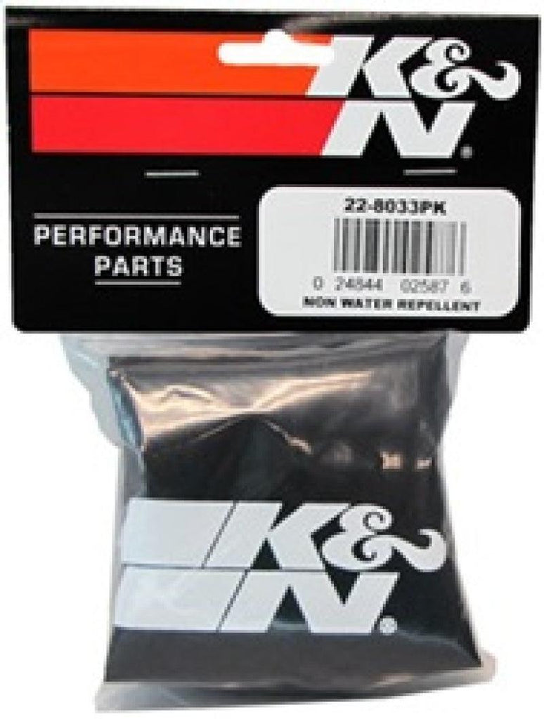 K&N Precharger Tapered Air Filter Wrap Black 6in Height / 6in Diameter - Corvette Realm