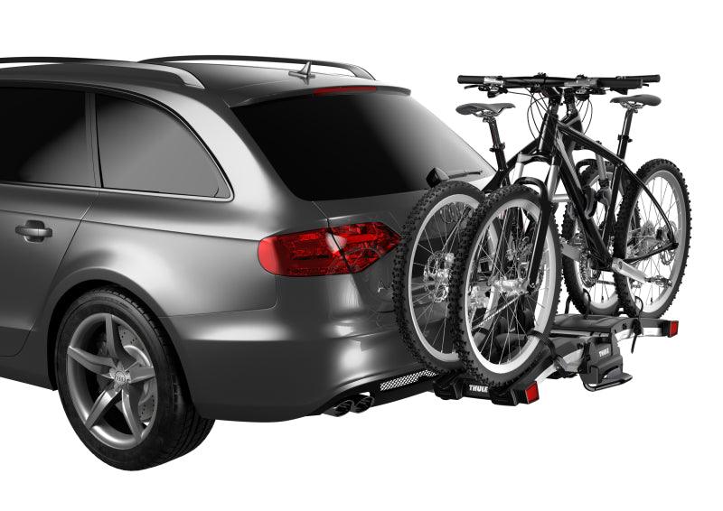 Thule EasyFold XT 2 - Fully Foldable Platform Hitch Bike Rack (Up to 2 Bikes) - Black/Silver - Corvette Realm