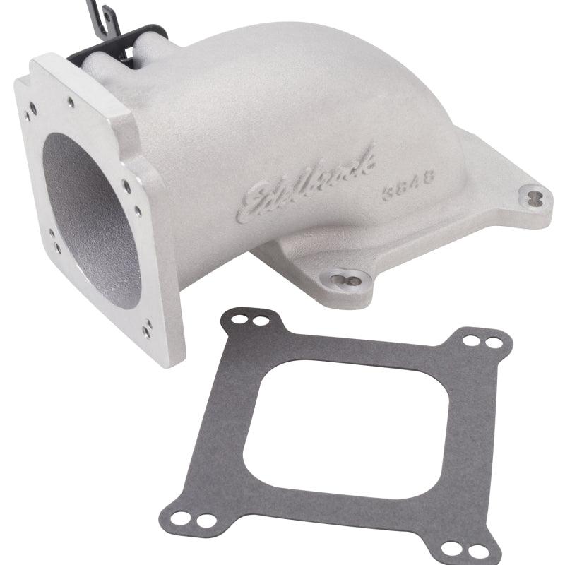 Edelbrock Low Profile Intake Elbow 90mm Throttle Body to Square-Bore Flange As-Cast Finish - Corvette Realm