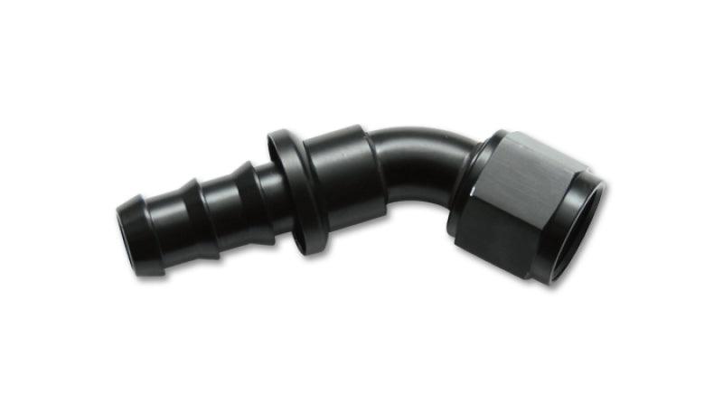 Vibrant -8AN Push-On 45 Deg Hose End Fitting - Aluminum - Corvette Realm