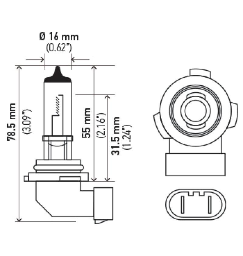 Hella H10 12V 65W Xen White Bulb (Pair) - Corvette Realm