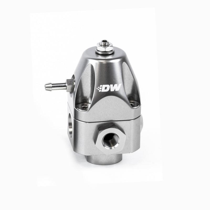 DeatschWerks DWR1000c Adjustable Fuel Pressure Regulator Dual 6AN Inlet and 6AN Outlet - Titanium - Corvette Realm