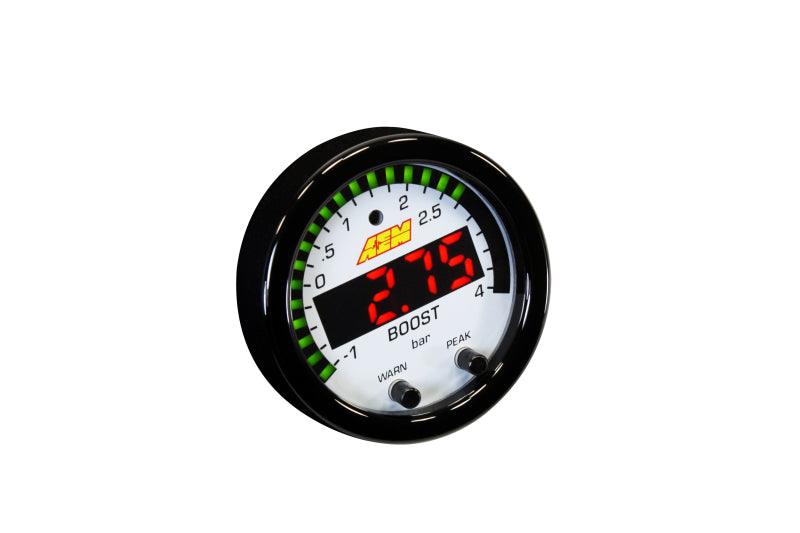 AEM X-Series Boost Pressure -30inHg 60psi Gauge Kit - Corvette Realm