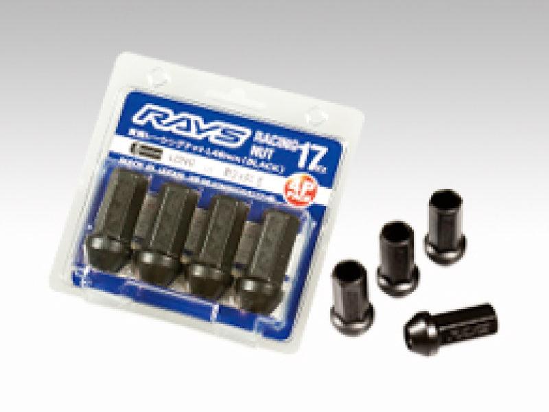 Rays 17 Hex L48 Racing Nut 12x1.5 - Black (4 Pieces) - Corvette Realm