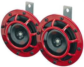 Hella Supertone Horn Kit 12V 300/500HZ Red (003399803 = 003399801) - Corvette Realm