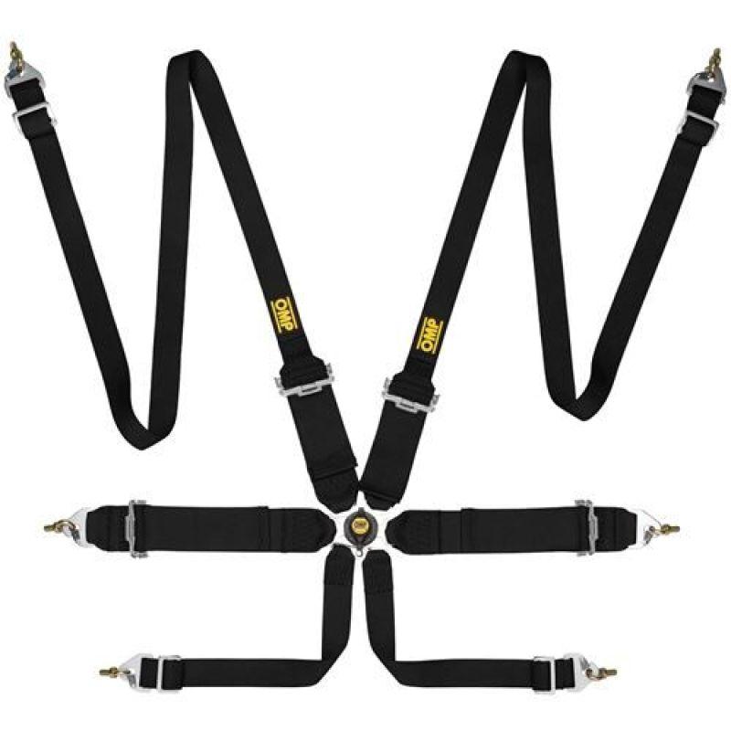 OMP First 3/2 Racing Harness Black - Corvette Realm