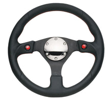 Load image into Gallery viewer, NRG Reinforced Steering Wheel (320mm) Blk Leather w/Dual Buttons - Corvette Realm