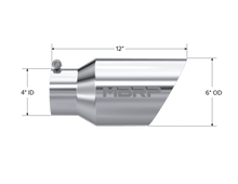 Load image into Gallery viewer, MBRP Universal Tip 6 O.D. Dual Wall Angled 4 inlet 12 length - Corvette Realm