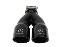 Load image into Gallery viewer, aFe Takeda 2.5in 304 Stainless Steel Clamp-on Exhaust Tip 2.5in Inlet 3in Dual Outlet - Black - Corvette Realm