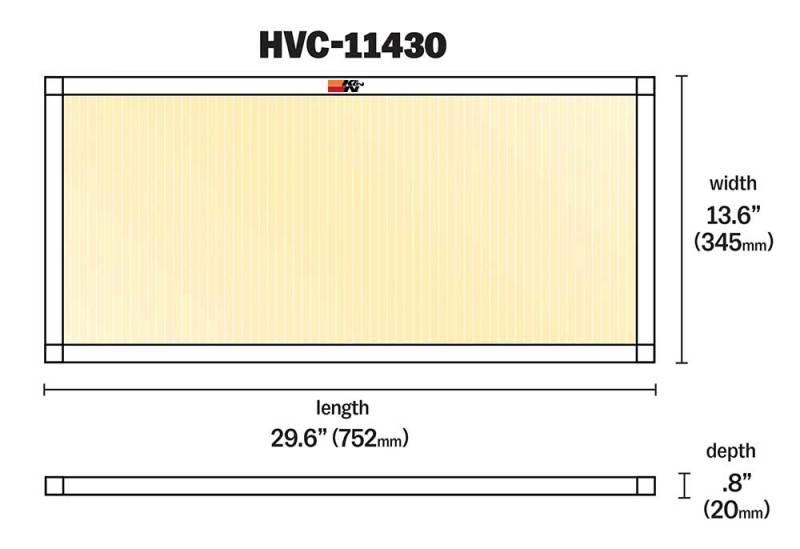 K&N HVAC Filter - 14 x 30 x 1 - Corvette Realm