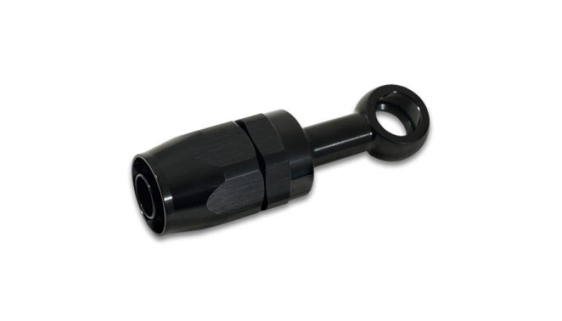 Vibrant -8AN Banjo Hose End Fitting for use with M12 or 7/16in Banjo Bolt - Aluminum Black - Corvette Realm