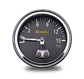 Russell Performance 15 psi fuel pressure gauge (Non liquid-filled) - Corvette Realm