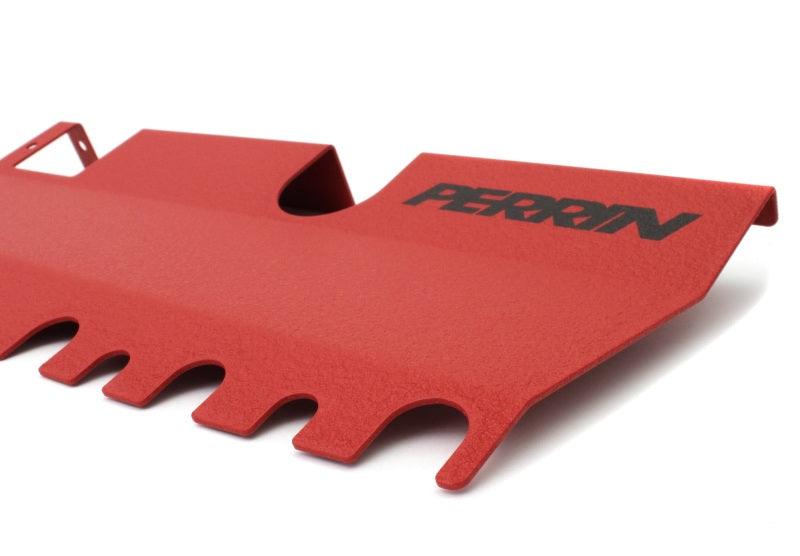 Perrin 15-21 WRX/STI Radiator Shroud (With OEM Intake Scoop) - Red - Corvette Realm