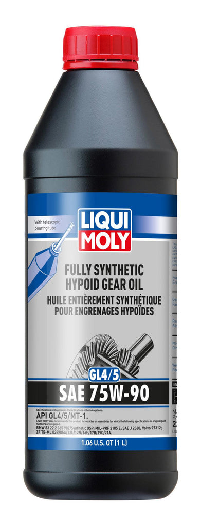 LIQUI MOLY 1L Fully Synthetic Hypoid Gear Oil (GL4/5) 75W90 - Corvette Realm
