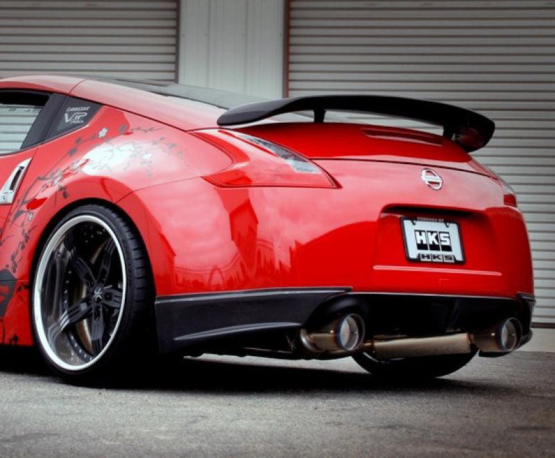 HKS 09+ 370z Dual Hi-Power Titanium Tip Catback Exhaust (requires removal of emissions canister shie - Corvette Realm