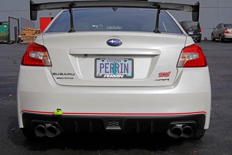 Perrin 15-19 Subaru WRX/STI Tow Hook Kit (Rear) - Neon Yellow - Corvette Realm