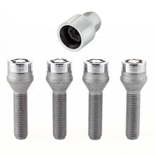 Load image into Gallery viewer, McGard Wheel Lock Bolt Set - 4pk. (Cone Seat) M12X1.5 / 17mm Hex / 40.5mm Shank Length - Chrome - Corvette Realm