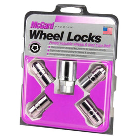McGard Wheel Lock Nut Set - 4pk. (Cone Seat) M14X1.5 / 21mm & 22mm Dual Hex / 1.639in. L - Chrome - Corvette Realm