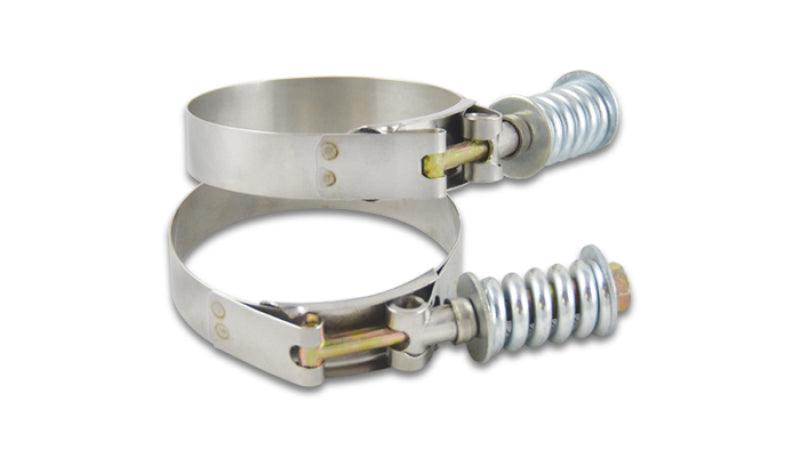 Vibrant SS T-Bolt Clamps Pack of 2 Size Range: 3.53in to 3.83in OD For use w/ 3.25in ID Coupling - Corvette Realm