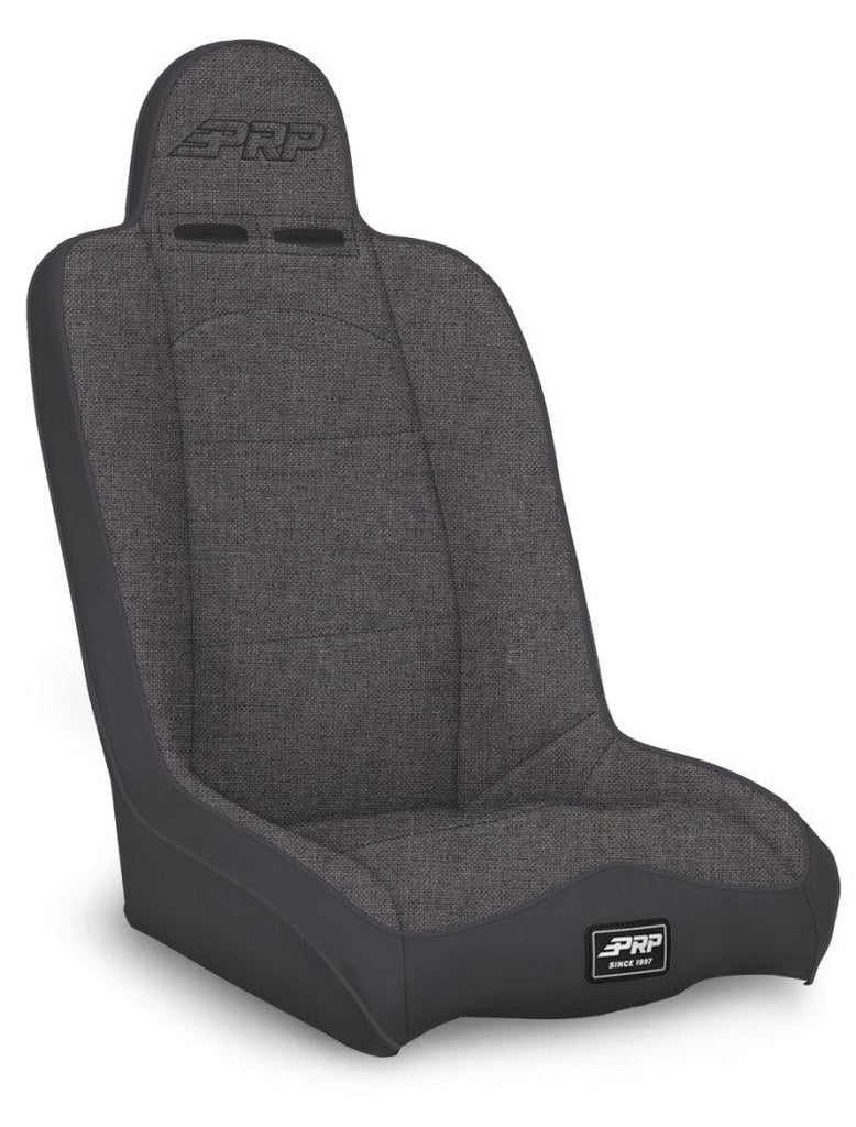 PRP Daily Driver High Back Suspension Seat (Two Neck Slots) - All Grey - Corvette Realm