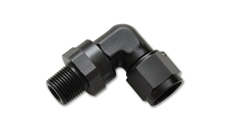 Vibrant -6AN to 3/8in NPT Female Swivel 90 Degree Adapter Fitting - Corvette Realm