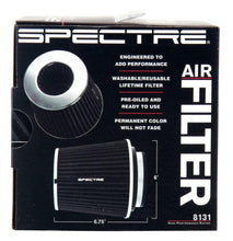 Load image into Gallery viewer, Spectre Adjustable Conical Air Filter 5-1/2in. Tall (Fits 3in. / 3-1/2in. / 4in. Tubes) - Black - Corvette Realm